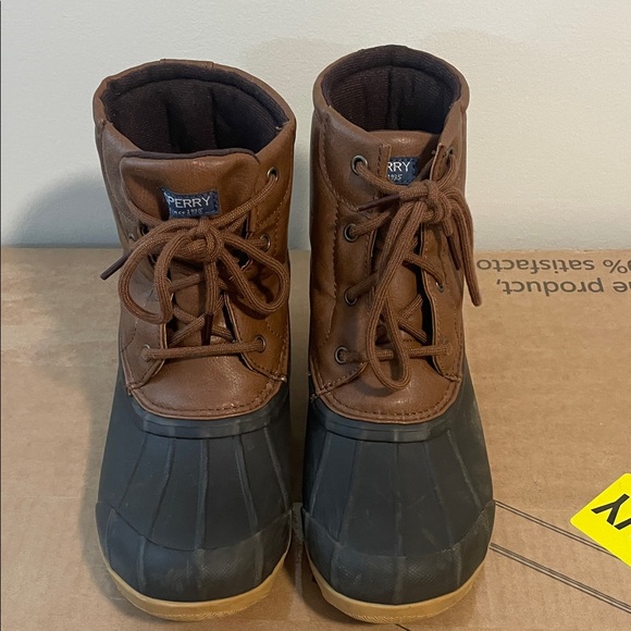 Sperry Tan and Black Ankle Booties - Picture 1 of 4